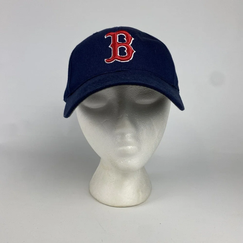 VTG Boston Red Sox Hat Navy Blue Baseball Strapback‎ MLB Genuine Merchandise